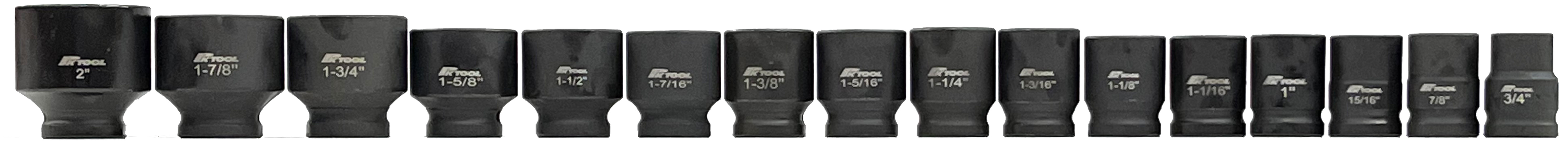 20pc 3/4” Dr SAE Impact Socket Set 6pt