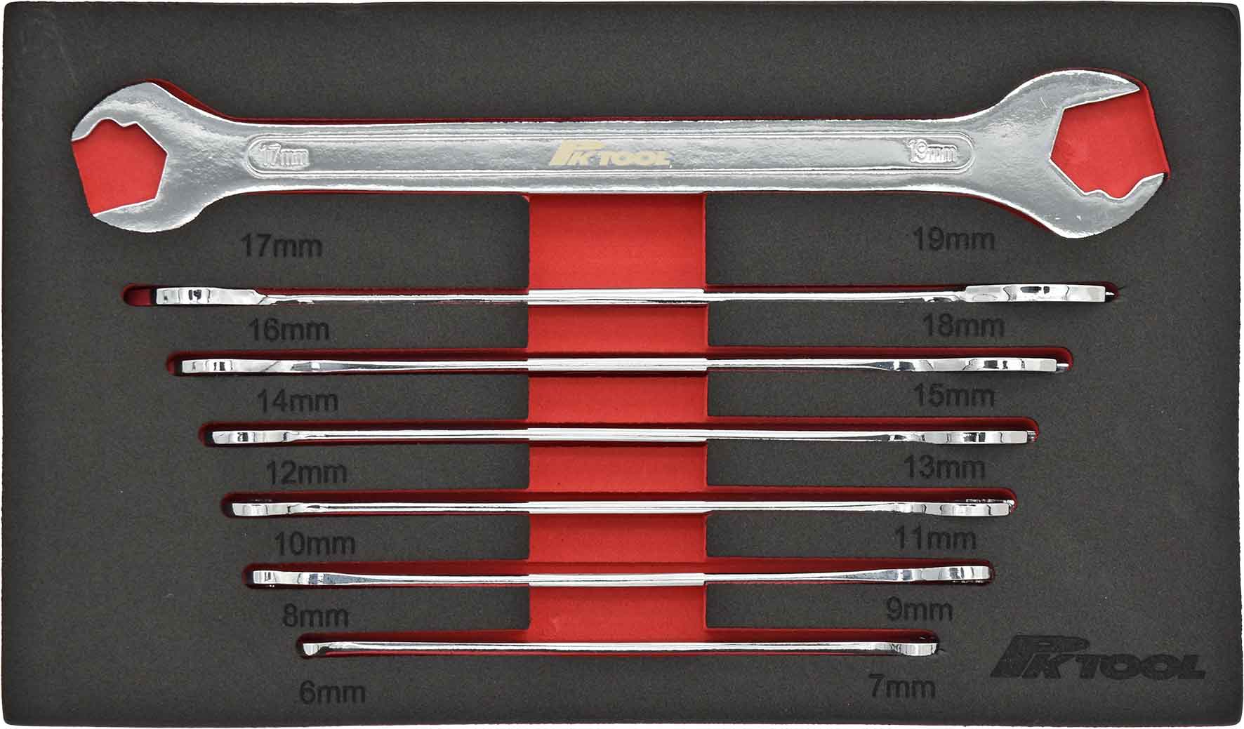 7pc Ultra-Slim Ratcheting Open End Spanner Set