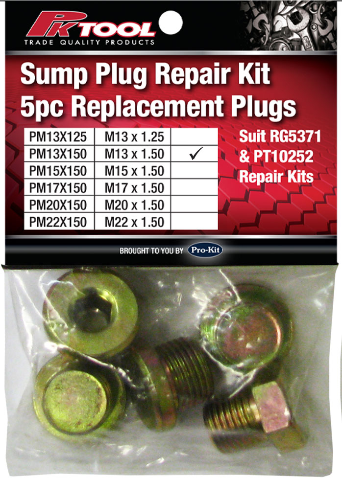 5pc Replacement M13 x 1.5 Plug for Sump Plug Thread Repair Kit PT10252 & RG5371