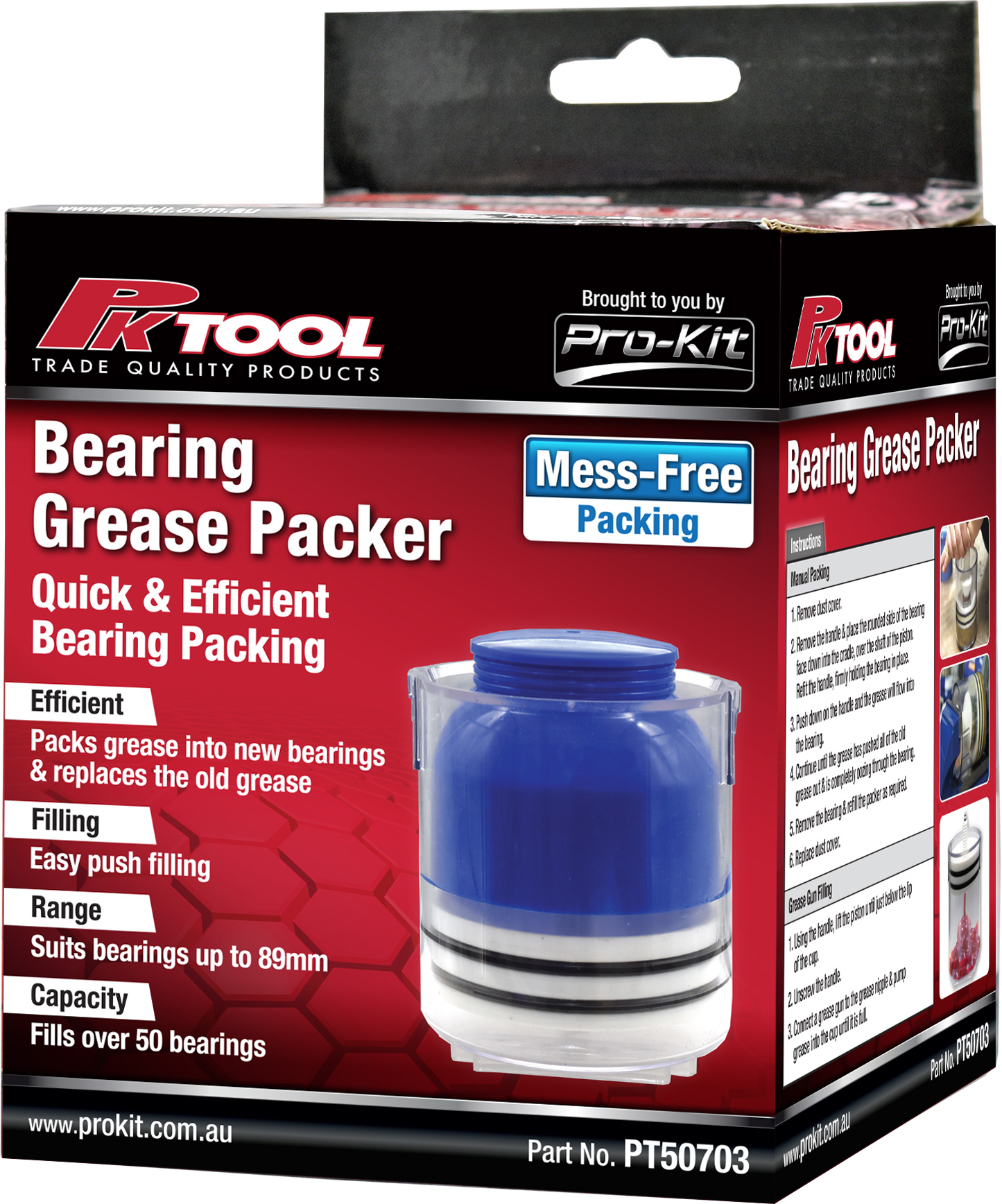 Mess-Free Bearing Grease Packer